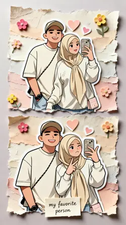 2 TORNPAPER STICKERS