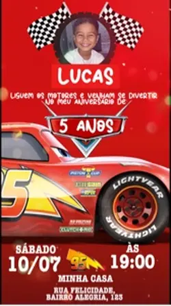 Convite Carros 🚗 