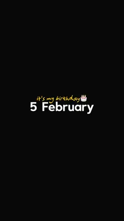 Birthday 5 Februar