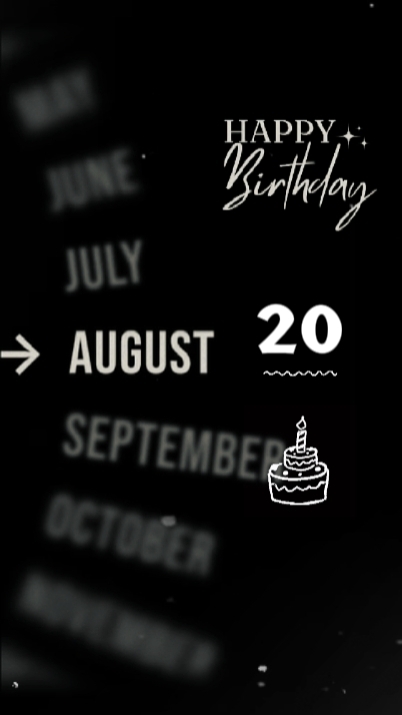 20 AUGUST BIRTHDAY 