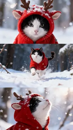 Cat in the snow