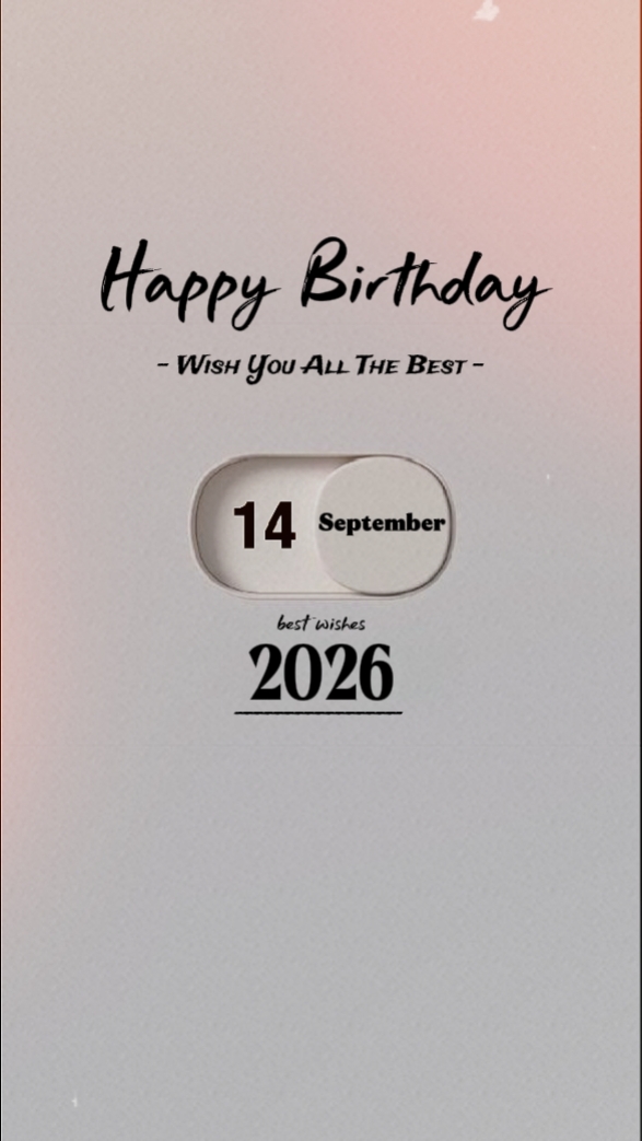 Birthday 14 Sept