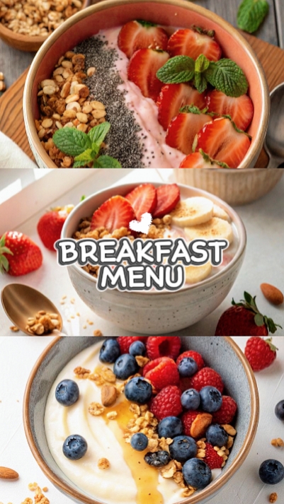 Breakfast menu