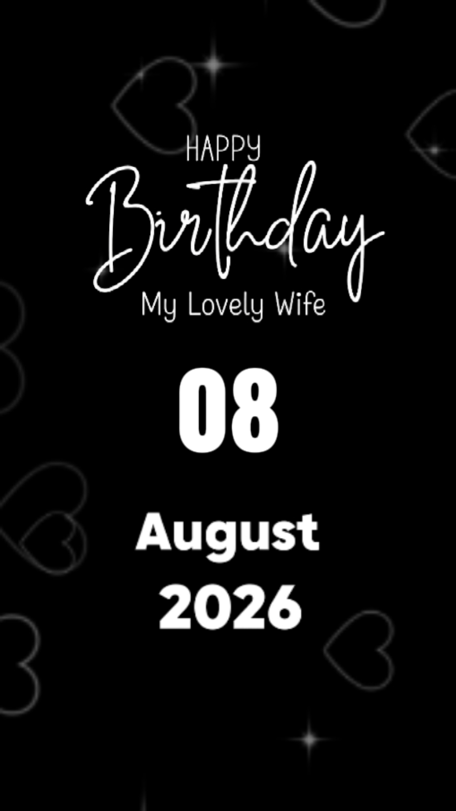 HBD WIFE 8 AUGUST
