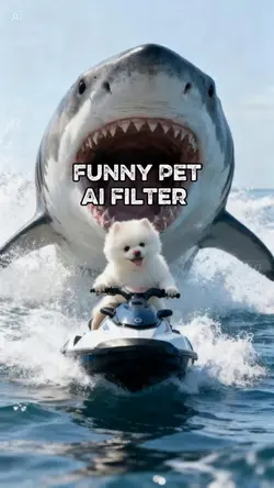 Pet riding Jet sky