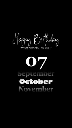 HBD 7 OCTOBER