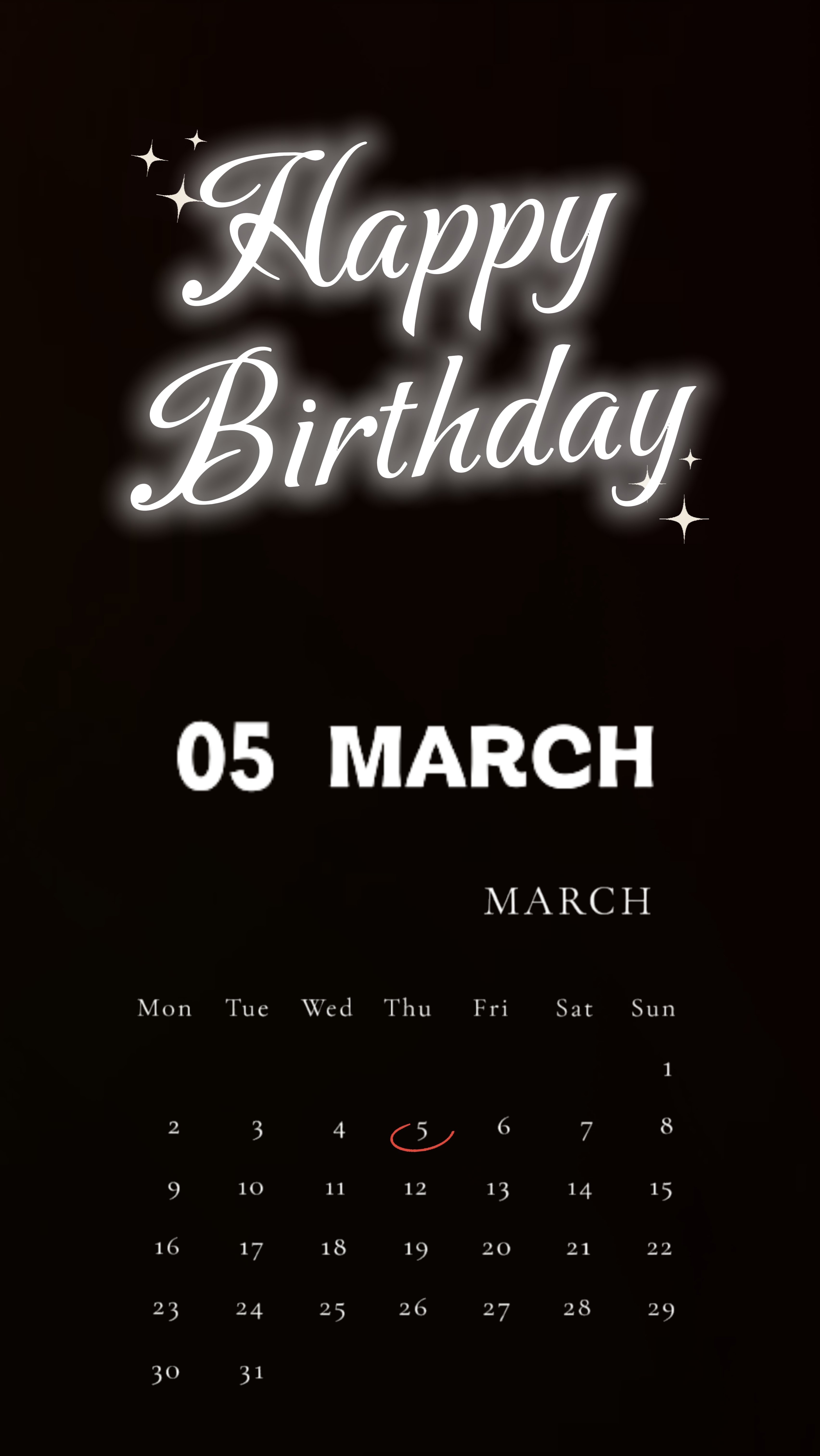 BIRTHDAY 5 MARCH 