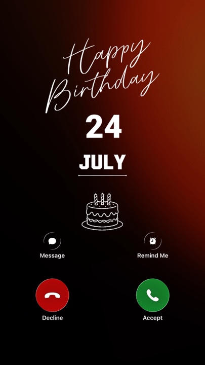 ANNIVERSAIRE 24 JUILLET
