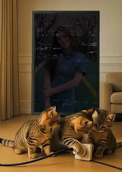 Cat Turn On TV