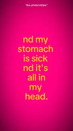 my stomach is sick 