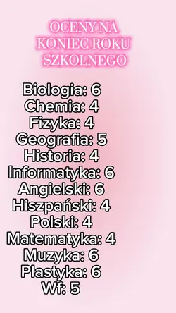 Oceny na koniec roku