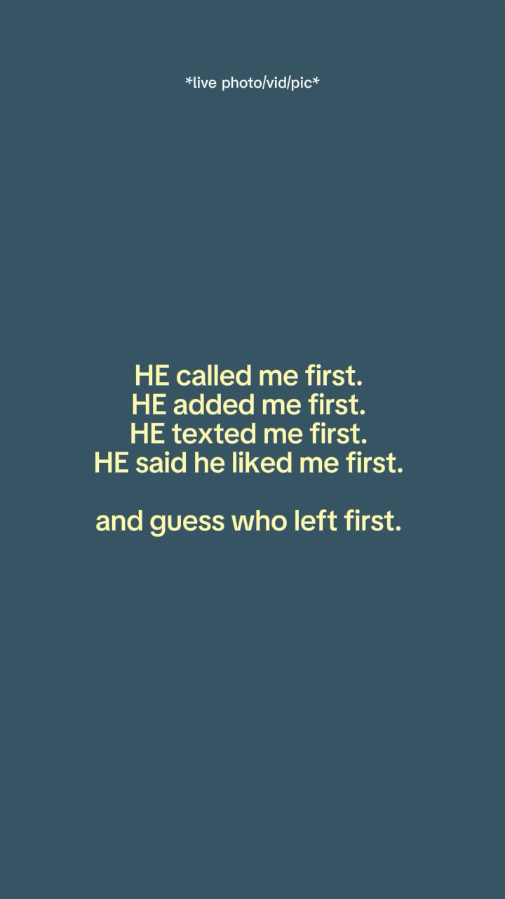 He called me first