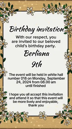 Birthday invitation