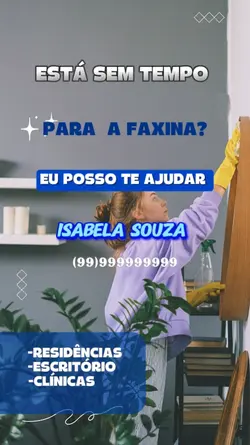 Aviso Faço FAXINA 