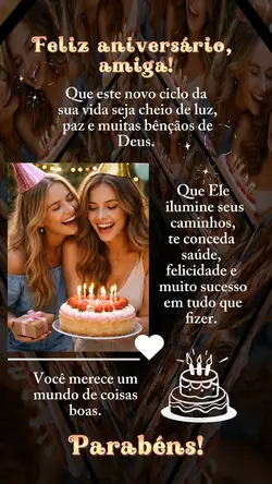 Aniversário, amiga!