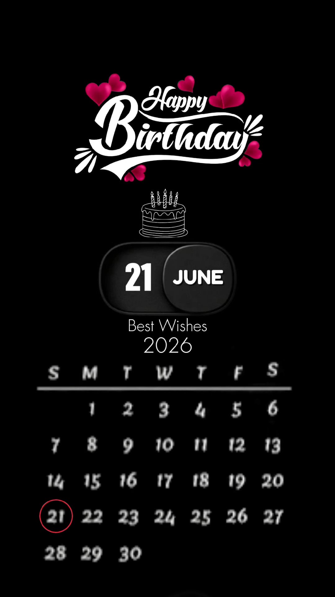Cumpleaños 21 de junio