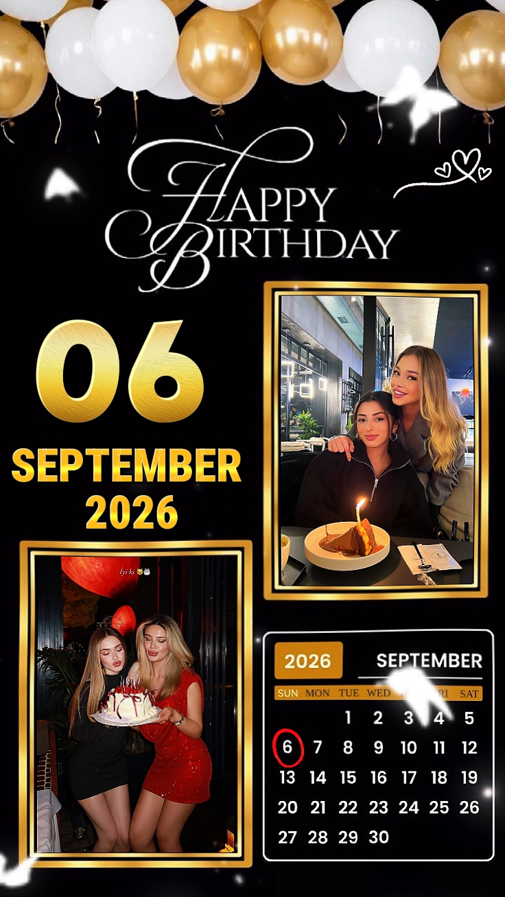 Birthday 6 Sept 2026