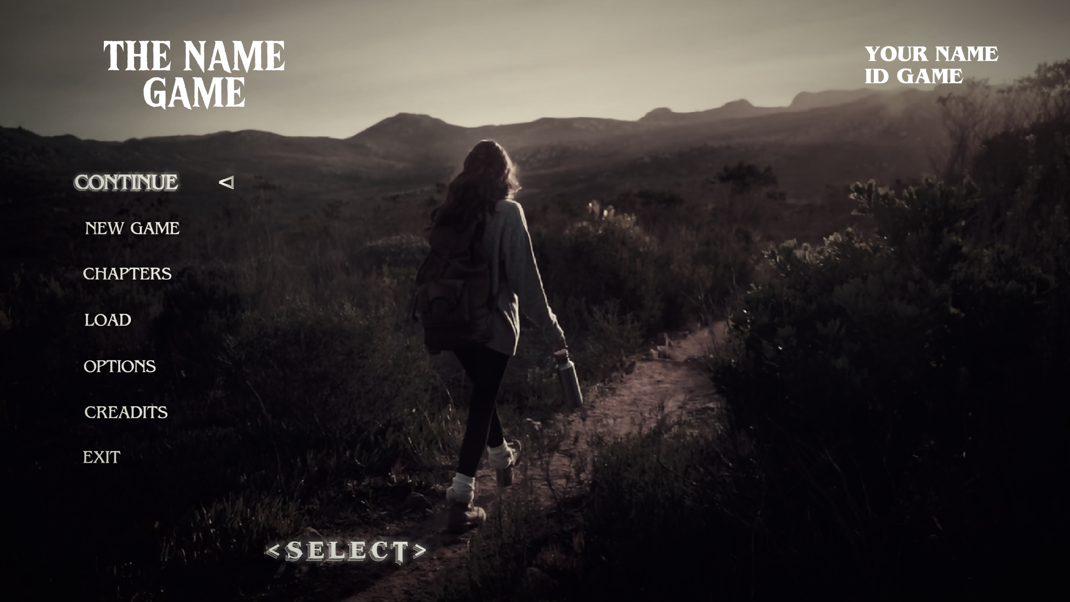 screen game menu