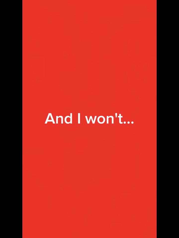 I Won't See U Again❤️