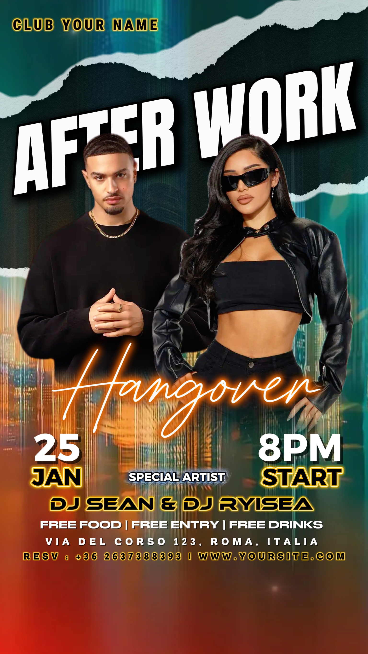 Cartel Noche de fiesta