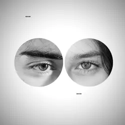 her eyes and his eye