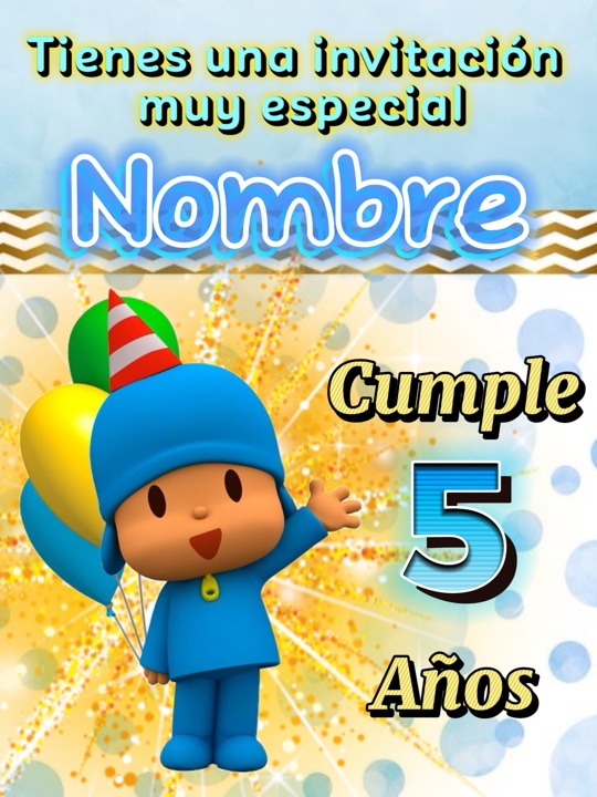 Pocoyo invitación 