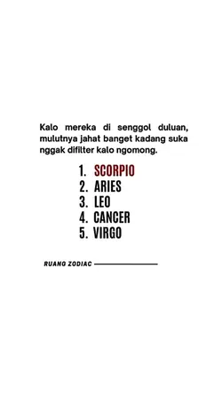 ZODIAK YG ANTI