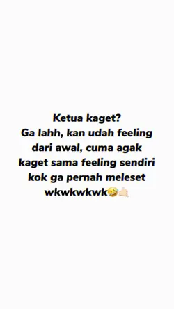 ketua kaget? ga lah