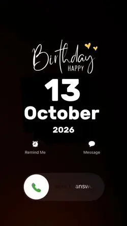Hbd 13 October 2026 