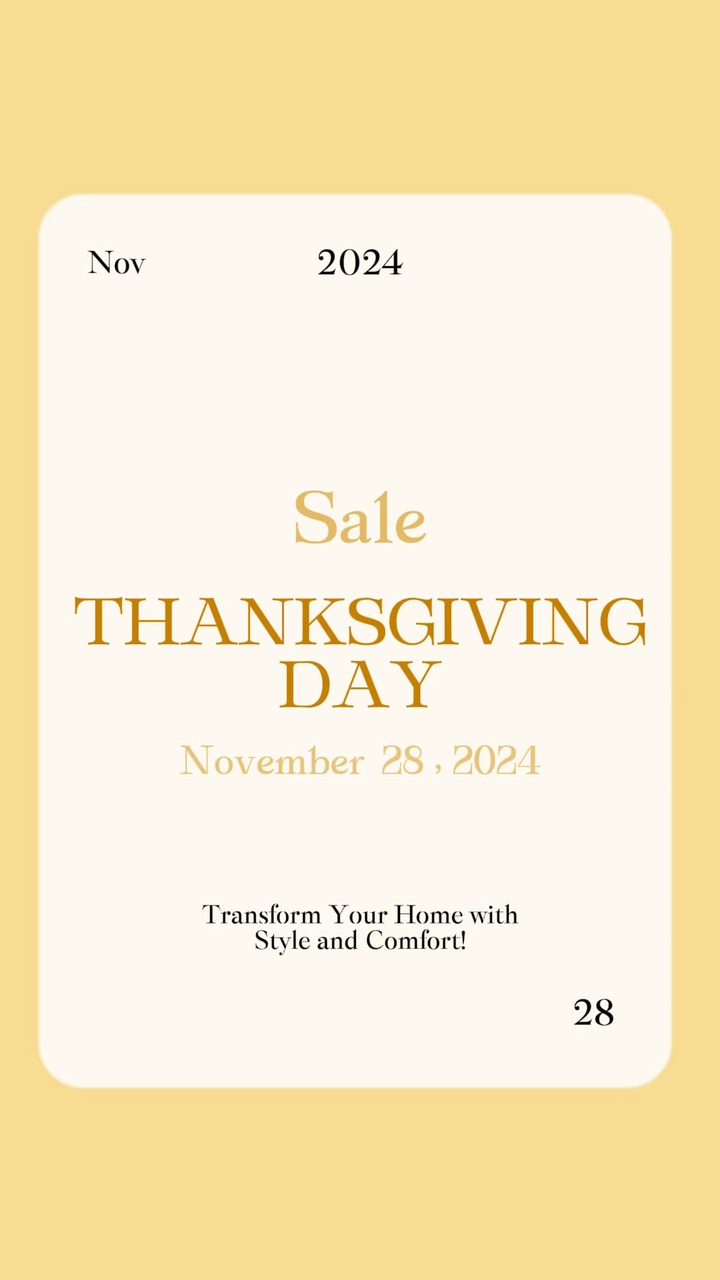 Thanksgiving day Warm Tone Style Furniture Industry Business Template