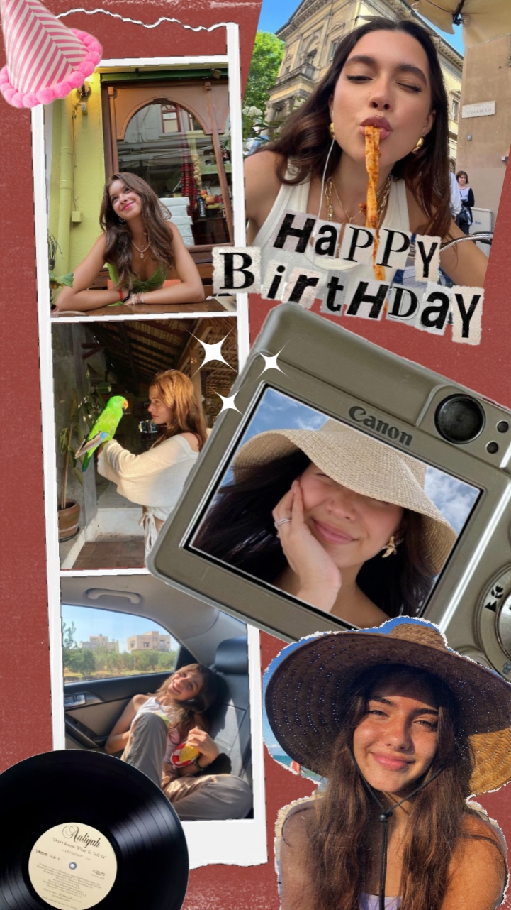 Montagem de aniversário