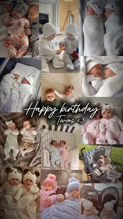 Birthday baby twins