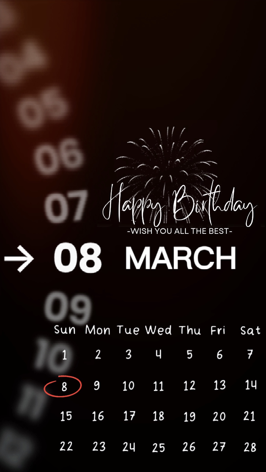 HBD 08 MARS