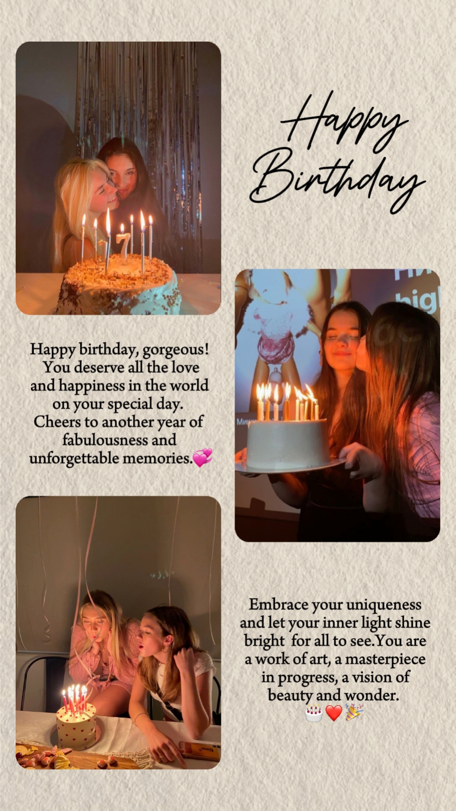 Joyeux anniversaire bestie