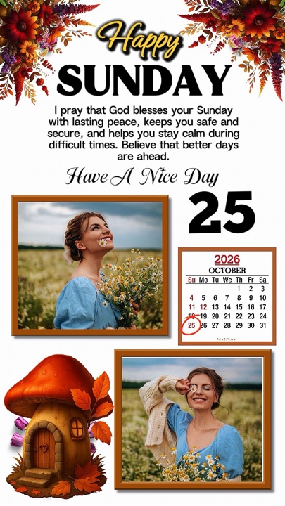 Sunday 25 Oct 2026