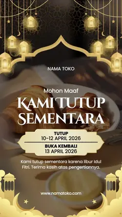 kami tutup lebaran