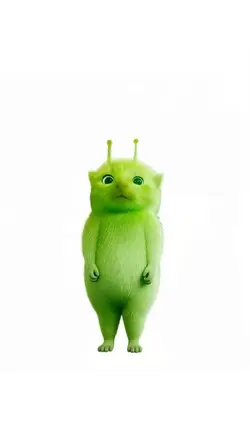 Green Alien Cat