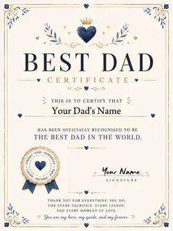 Best Dad Certificate
