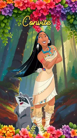 Convite Pocahontas 