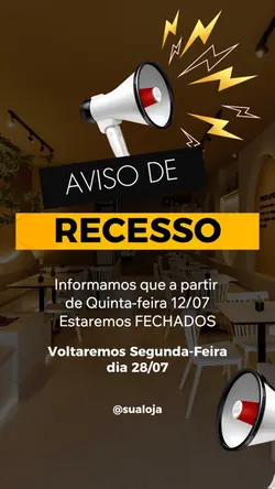Aviso de recesso