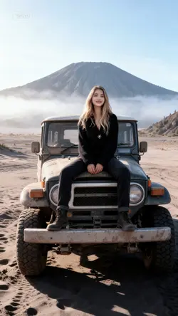 Jeep at Mount Bromo
