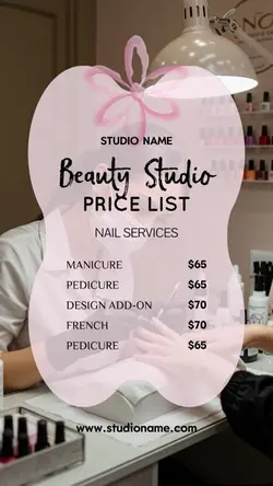 PRICE LIST MANICURE