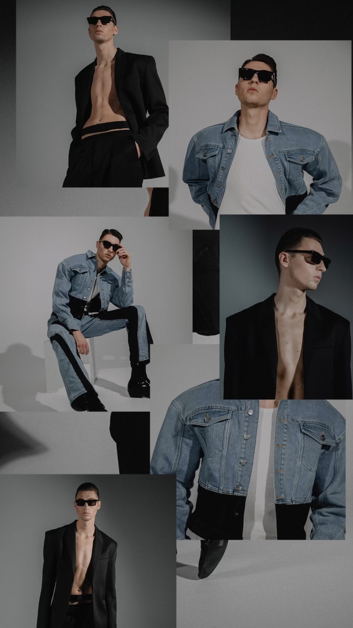 Pantalla de productos de ropa para hombres Estilo TikTok de múltiples galerías