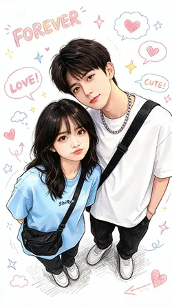 AI CARTOON COUPLE