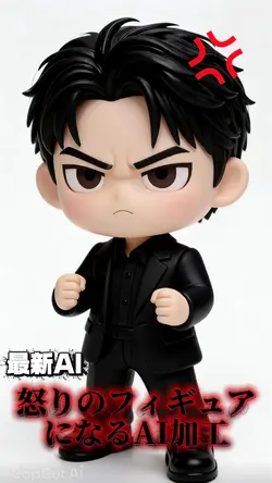 怒りのフィギュアになるAI加工