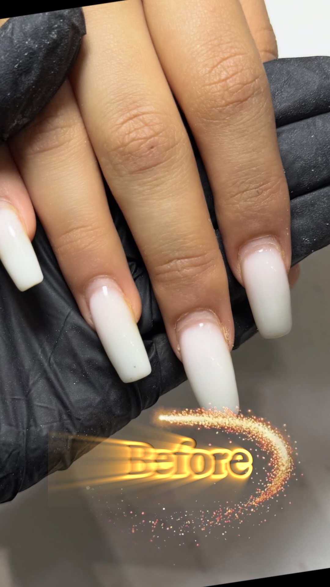 Unhas antes e depois