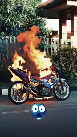 Burning Motorcycle