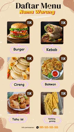 6 menu jualan