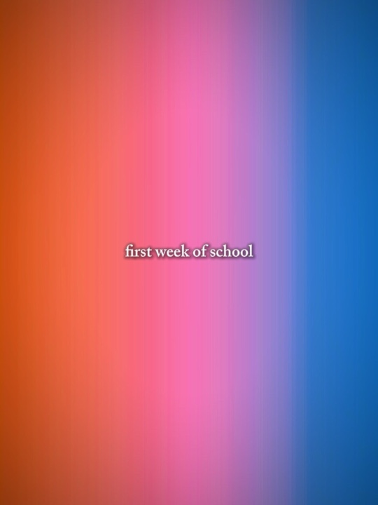 first week of school