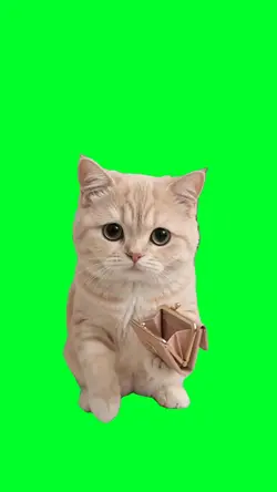 Empty wallet cat